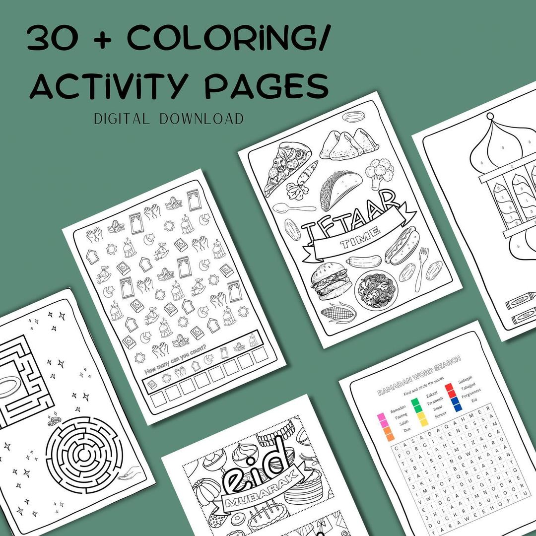 Ramadan Activity Bundle for Kids  + Ramadan Tracker 2026 (Included Bonus)